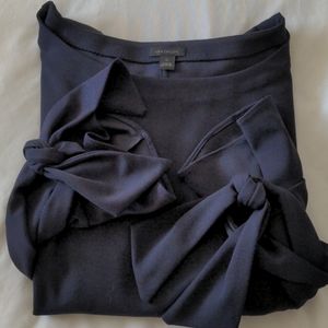 Ann Taylor, XL, navy blue, blouse, tie wrists